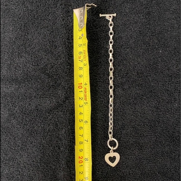 Silpada Heart Chain and Toggle Sterling Silver Bracelet - Picture 4 of 6